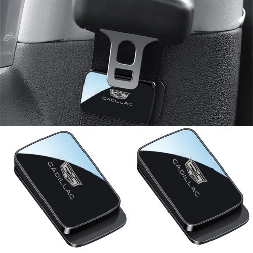 1/2 Pcs For Cadillac Car Seat Belt Mirror Style Magnetic Clip Holder Accessories