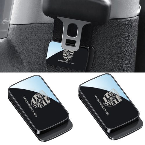 1/2 Pcs For Porsche Car Seat Belt Mirror Style Magnetic Clip Holder Accessories
