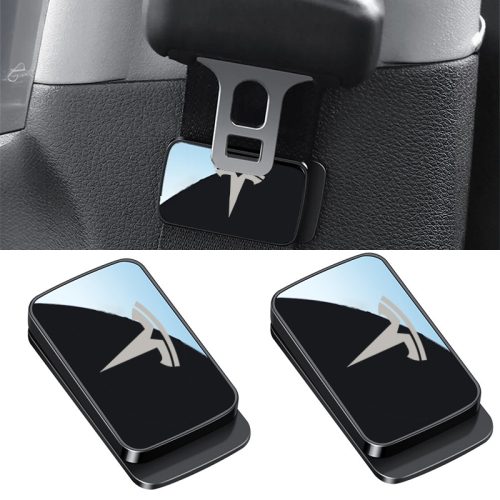 1/2 Pcs For Tesla Car Seat Belt Mirror Style Magnetic Clip Holder Accessories